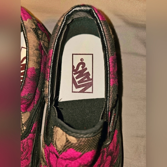 Vans Womens Anaheim Factory Classic Slip-On 98 DX Roses Size 5.5 W or 4.0 M - Picture 3 of 9